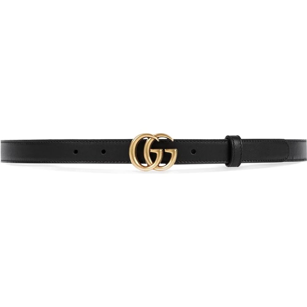 Gucci Slim/Thin Leather belt with Double G buckle